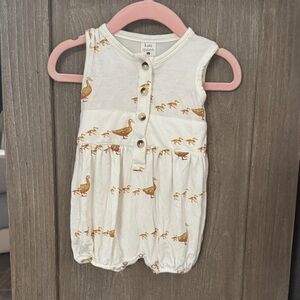 Kate Quinn White Romper with Animal Print